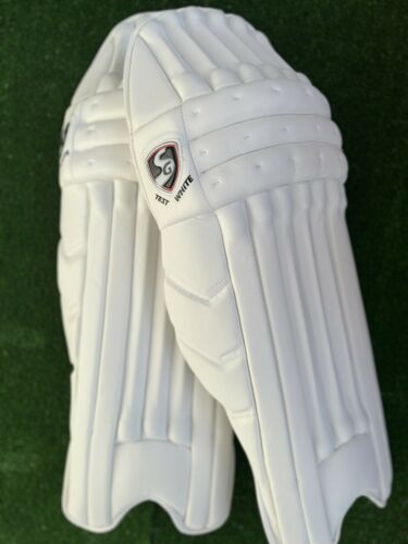 SG Cricket Batting Pads Mens New TEST White cricket equipment4u UK